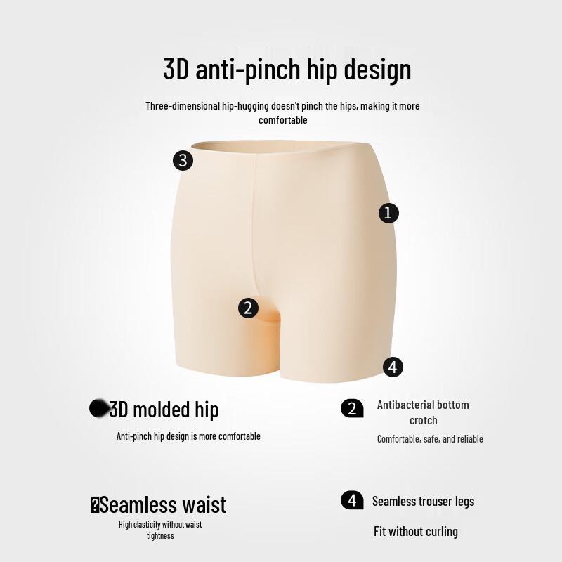 Women's High-Waist Ice Silk Safety Shorts (2-Pack)