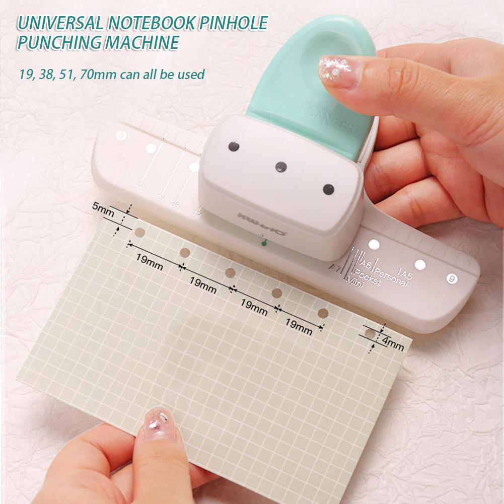 4mm Loseblattlocher Standard 3/6-Loch Verstellbarer Papierlocher 8 Blatt Kapazität Notizbücher Scrapbooking Schulbürobedarf