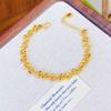 Gold Interlocking Circle Disco Bead Bracelet – Women's Luxurious Starry Sky Design