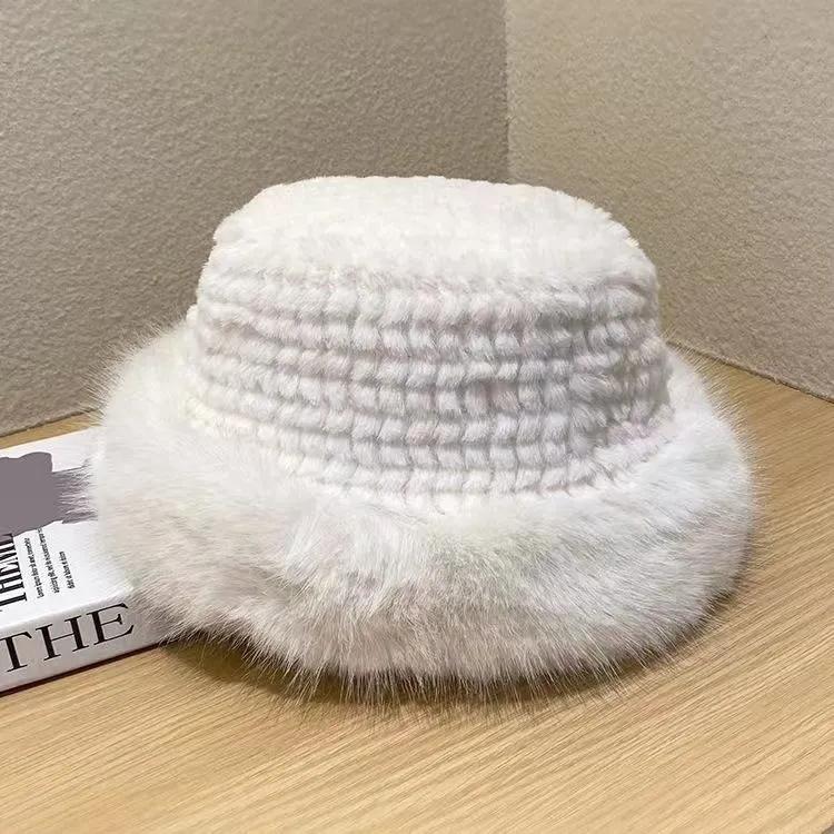 

WTEMPO Пушистые Ретро Элегантные Теплые Утепленные Мягкие Однотонные Ветрозащитные Холодостойкие Шапки Женские Осенне-зимние Повседневные Универсальные Плюшевые Шапки 1pc слоновая кость