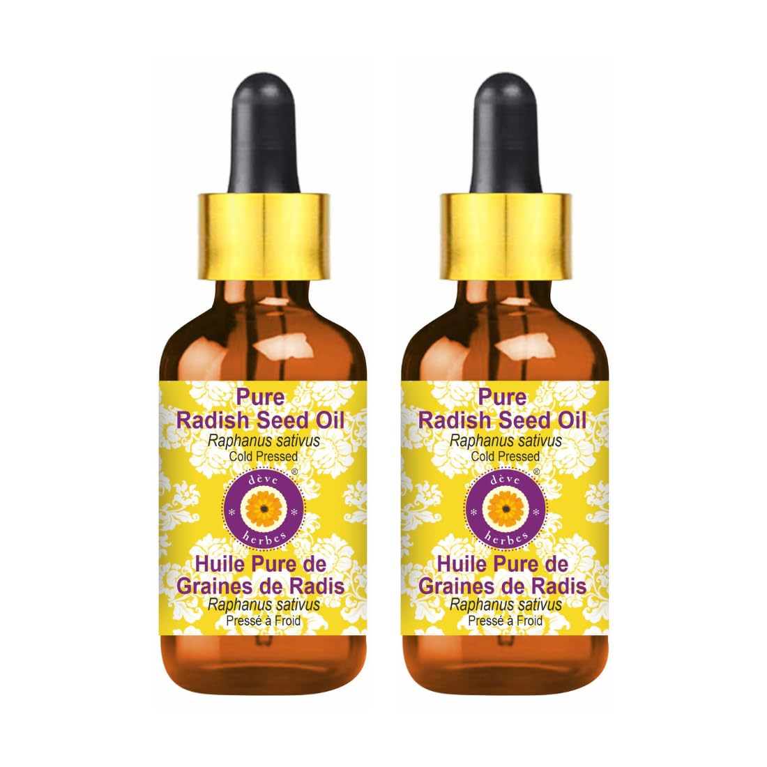 Deve Herbes Pure Rosehip Seed Oil (Rosa rubiginosa) | Cold Pressed | Natural | Undiluted | For Diluting Essential Oils | For Hair, Skin & Ma