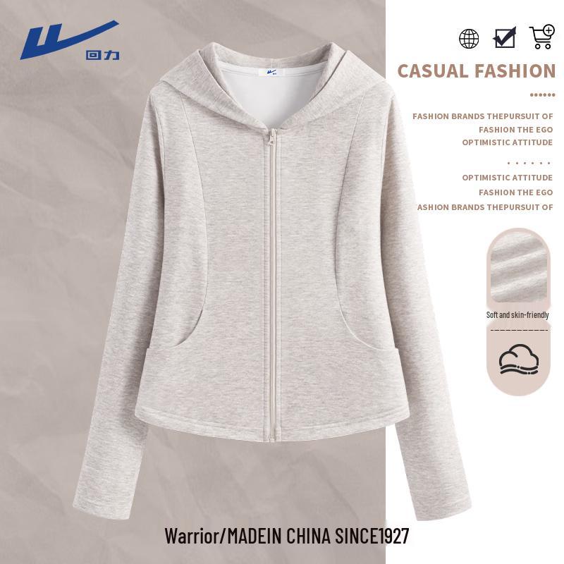 

Warrior Women s Loose Fit Thin Zip-Up Cardigan Jacket L