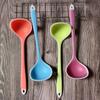 Large Capacity Heat-Resistant Premium Silicone Soup Ladle - Easy-Clean Kitchen Spoon for Cooking & Serving