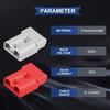Xiatiaosann 4Pcs 50A Battery Connector Quick Connect/Disconnect 600V 6 12