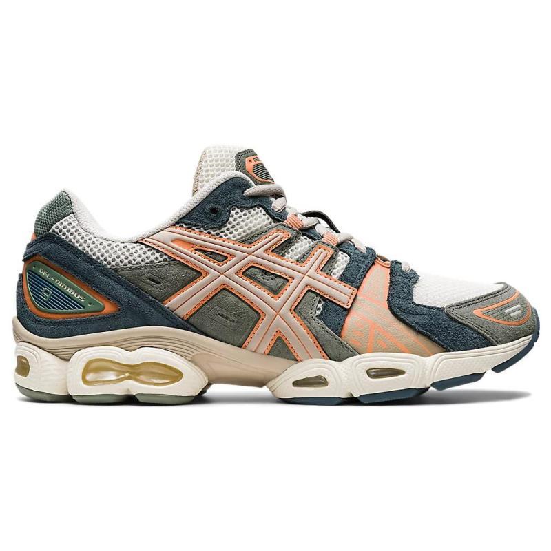 ASICS Gel Nimbus 9 Cream Green Orange Sneakers 1201A584-100