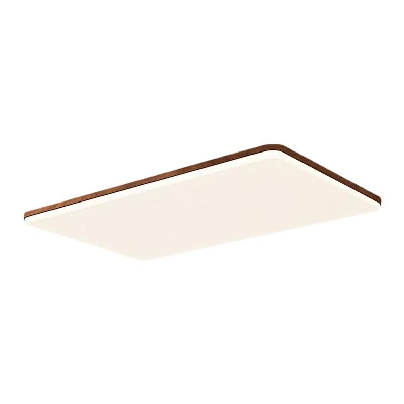 Oeny Modern Square Walnut Wood LED Ceiling Light