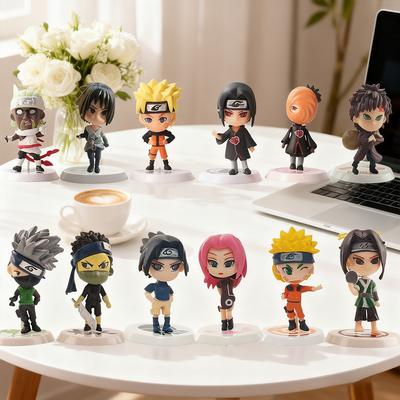 6 Stück/Los NARUTO Sasuke Gaara Uchiha Madara Figur 7-8cm 2 Stil Persönlichkeit Basis Mini-Figuren toll für den täglichen Gebrauch