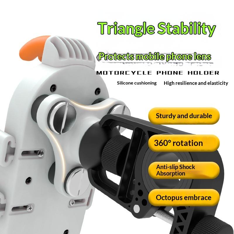 360° Rotatable Bike Phone Holder Shockproof Universal Mount With Secure Non-Slip Grip For Mountain Road Cycling Electric Bicycle
