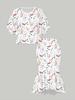 3D Flower Printed Classical Totem Women's Print, Fashionable Large-sized, Elegant, Versatile for All Seasons. T-shirt, Skirt and Set