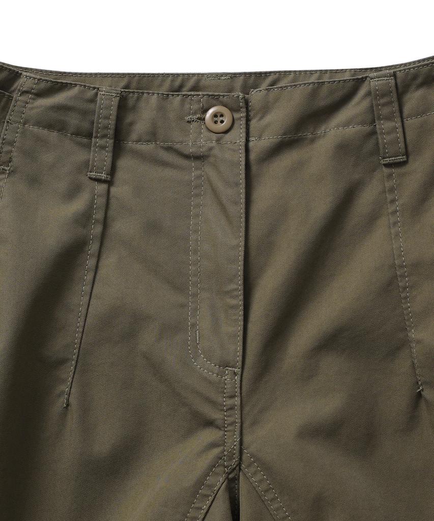 NOIRER Cotton Field Wide Pants (Khaki)
