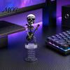 Expressive Car Accessories Skull Spring Ornament, Rocking Figurine, Acrylic Swaying Cute Hangers Skeleton Dashboard Decor for Vehicle, Interior