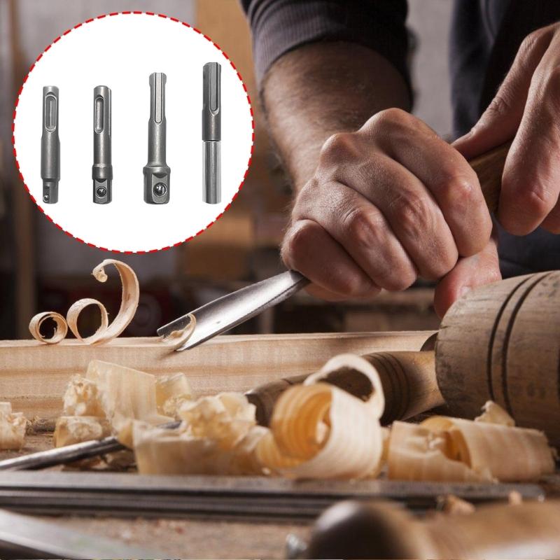 4Pieces Multifunctional Plus Bit Adapter Set Impact Socket Adaptor for Drill and Handheld Driver Screws Nut
