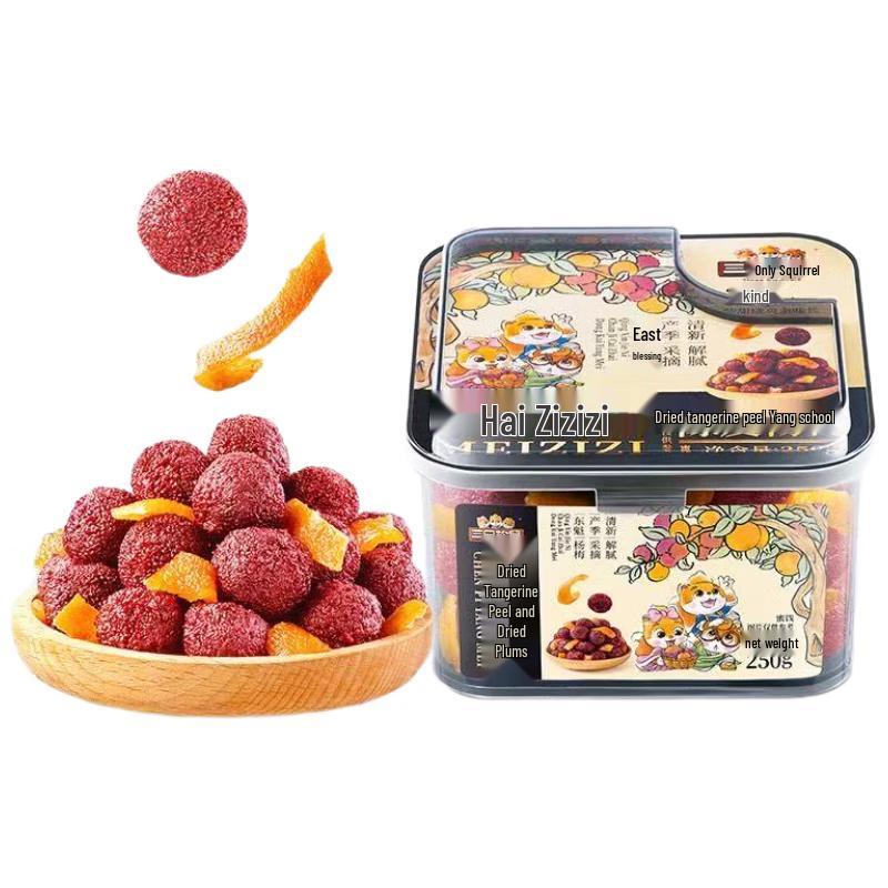 Three Squirrels Dried Tangerine Peel Bayberry & Orange Preserve 250g