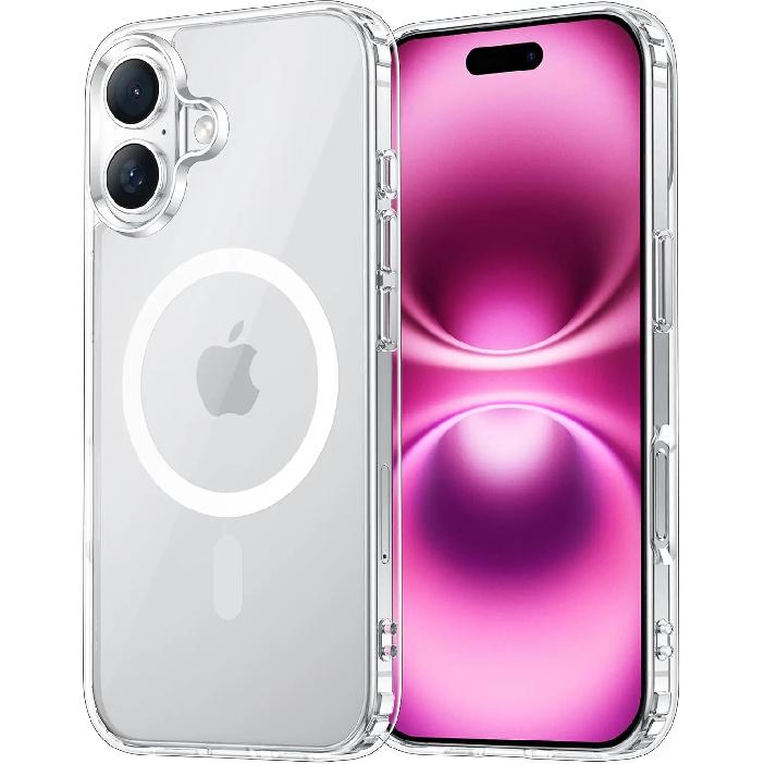Transparent Magnetic Case For iPhone 17 16 Pro Max 15 14 Plus Wireless Charge Cover 13 12 Mini 17 Air Magsafe Protection Case