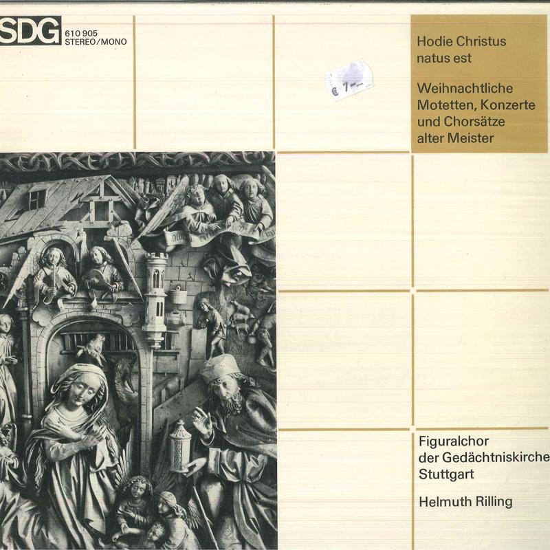 

LP Record FIGURALCHOR DER GEDCHTNISKIRCHE ST Hodie Christus natus est Weihnachtl 610905 SDG Germany Classical Used
