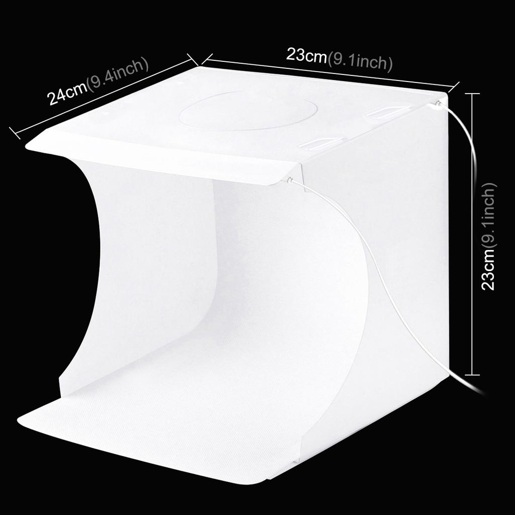Mini 2 LED Panels Folding Portable 1100LM Light Photo Lighting Studio Shooting Tent Box Kit With 6 Colors Backdrops