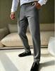 New Men's Business Casual Pants Straight Trousers Commuting Versatile Solid Color Trousers Men's Wholesale
