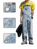 TIDEWORD and Denim Street Style with Plus Loose Light Blue Men's Women's Overalls, All-in-One Jeans, Pockets, Sizes, Casual, Fit, Flattering,