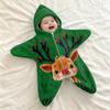 Baby Swaddle Blanket with - Flannel -Startle Wrap for Newborns, Christmas Print Sleep Sack for Boys Girls, Portable Outdoor Swaddle