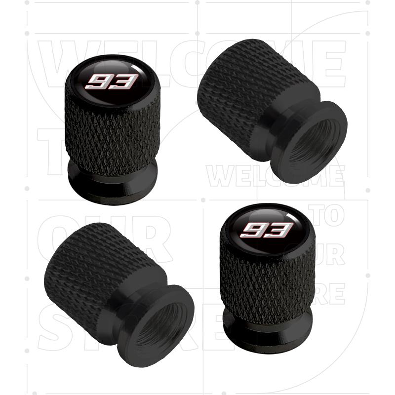 For No. 93 46 MotoGP Yamaha Ducati LOGO 4pcs Motorcycle Car Wheel Tire Valve Aluminum Caps Tyre Stem Covers Airdust Waterproof