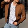 Men's Jacket New Style Cross-Border European and American Casual Suede Solid Color Coat for Men