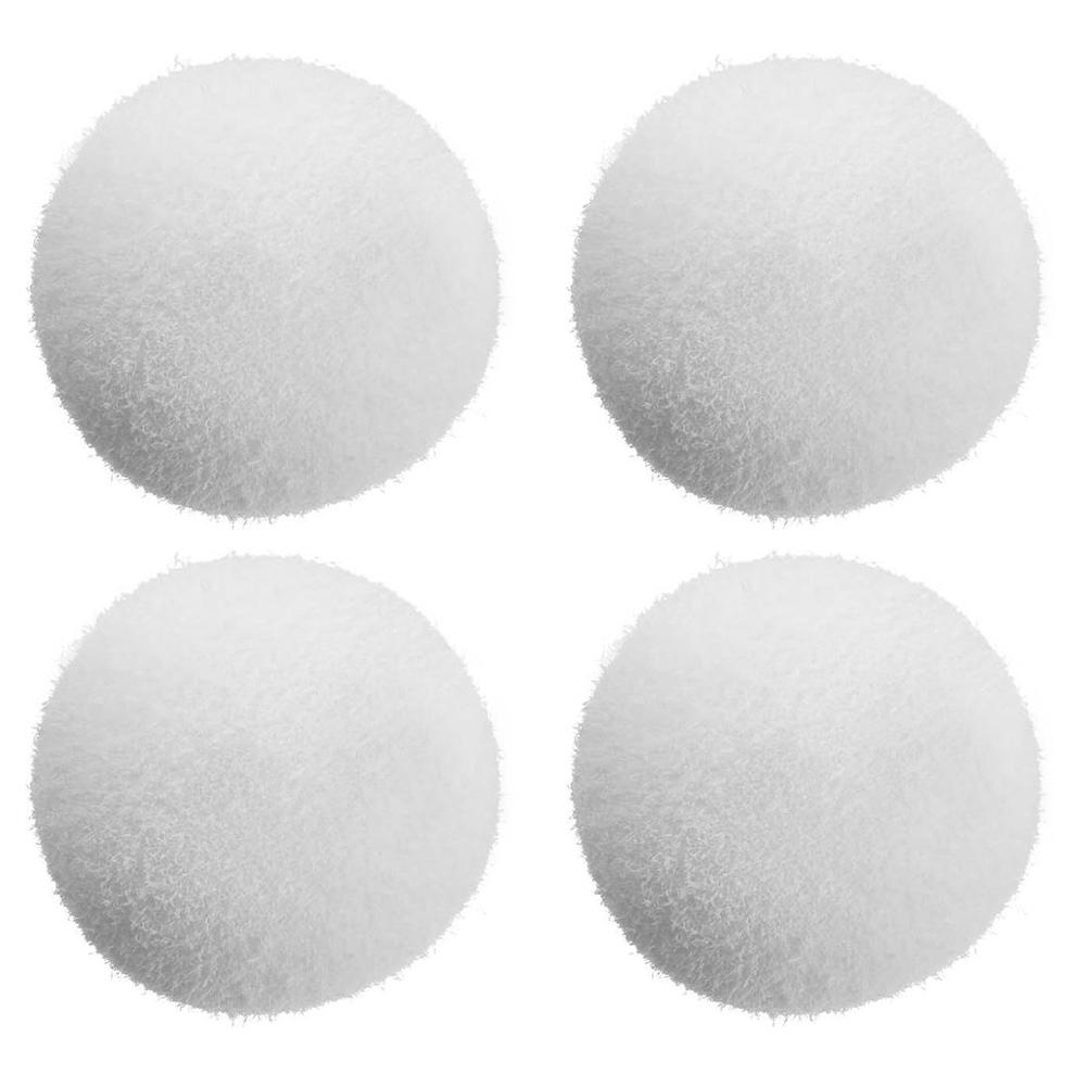 4/6PCS Reusable Sponge Balls For Efficient Cleaning Of Bathtubs Spas And Aquariums White 3 Inches Sponge Balls