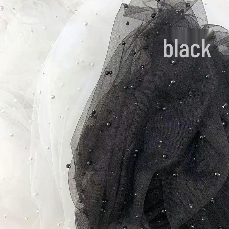 Weicher seidiger Perlen-Netzstoff für handgefertigte Hochzeitskleider & Desserttisch-Dekoration