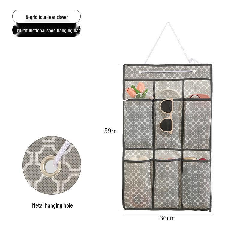 Wall-Mounted Fabric Hanging Organizer with Pockets - Essential Over-the-Door Storage for Dorms and Homes