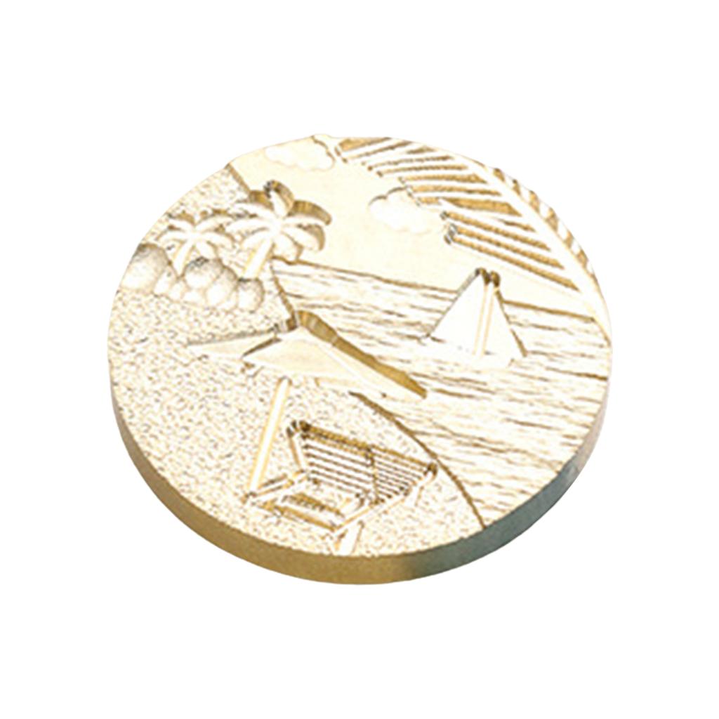 Emboss Sealing Wax Stamp Head Brass Sealing Stamp Wax Seal Stamp Head Replacement for Envelope Sealing Greeting Cards