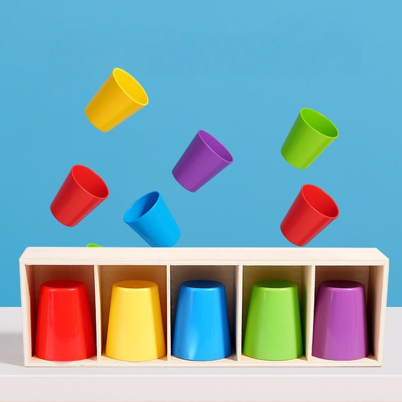 Montessori Farbabstimmungsspiel Intelligenzentwicklungsaktivität Familien-Gruppen-Herausforderungsparty bietet logisches Denken Bildung