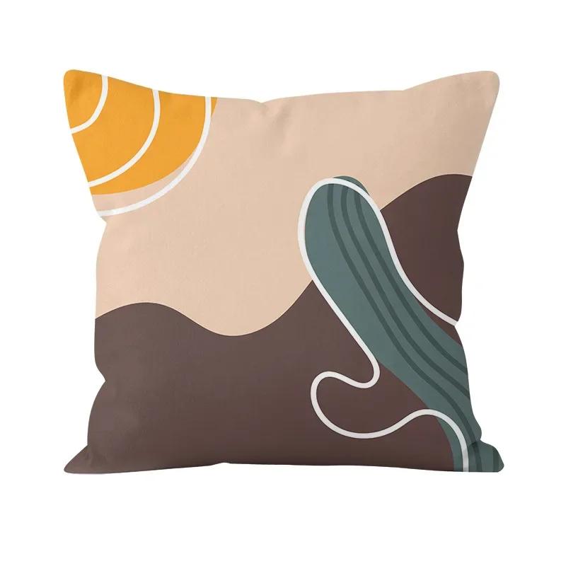 

Маленький свежий эскизный принт в стиле лайн-арт, узор, наволочка для подушки, украшение для дома, гостиной, дивана, спальни, декоративная подушка 66x66cm