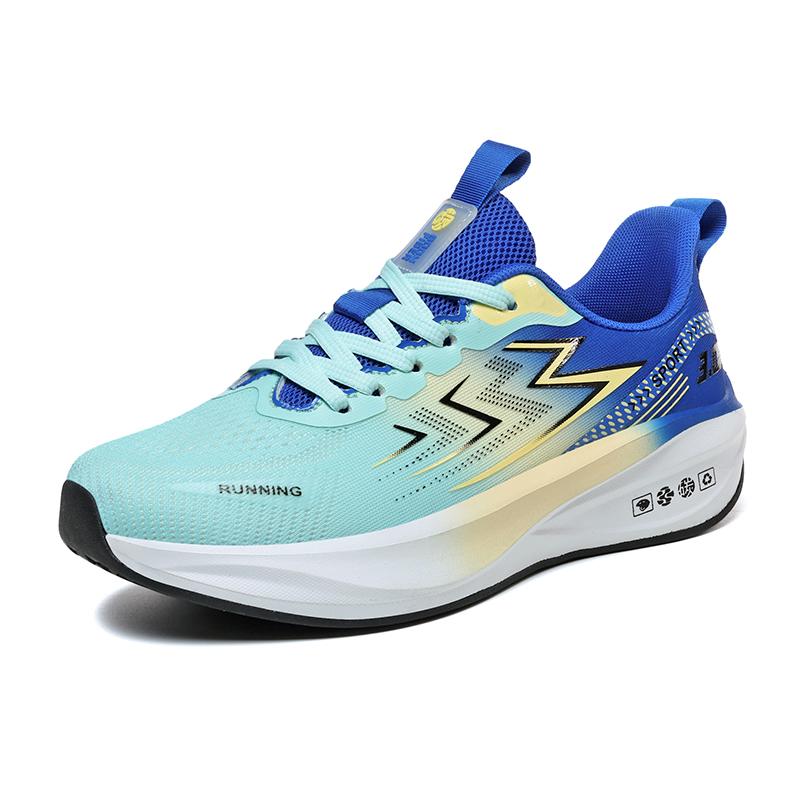 Mens Running Shoes  New Mesh Breathe Lightweight Cushioning Thick Sole Marathon Sneakers Fashion Multi-Color Casual Sneakers
