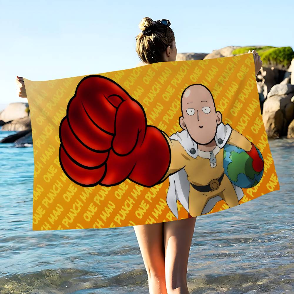 One-PunchS Man Anime Microfiber Beach Towel Absorbent Quick dry Soft Yoga Swimming Resort Mountain Climbing Towel