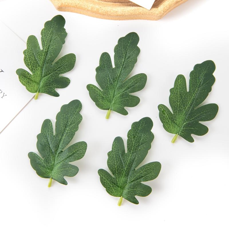 50 STÜCKE Künstliche Pflanzen DIY Süßigkeitenbox Hochzeitsblumen Kranz Weihnachtsdekorationen für Zuhause Scrapbooking Falsche Wassermelonenblätter