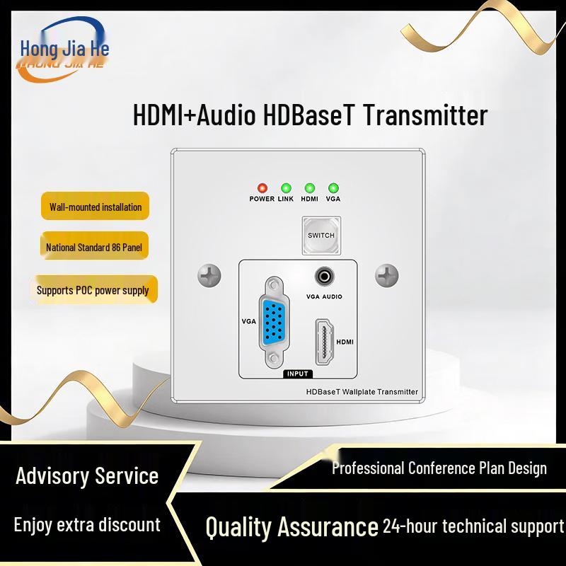 Dual Port HDMI HDBaseT Wall Plate Extender Transmitter