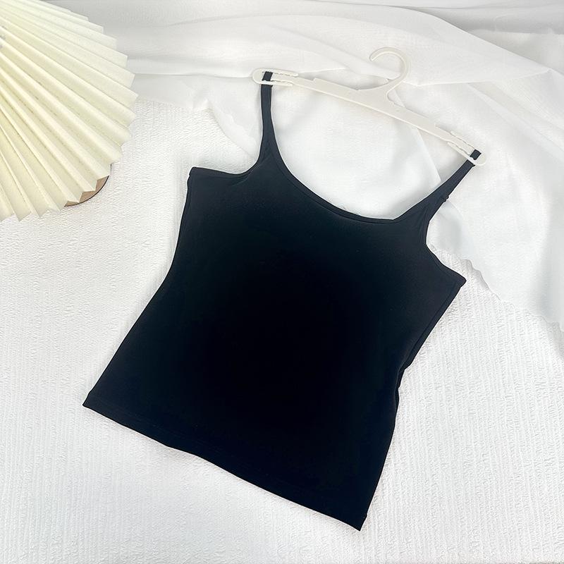 Stylish Solid Color Spaghetti Strap Camisole Vest for Women: Summer Inner & Outer Wear