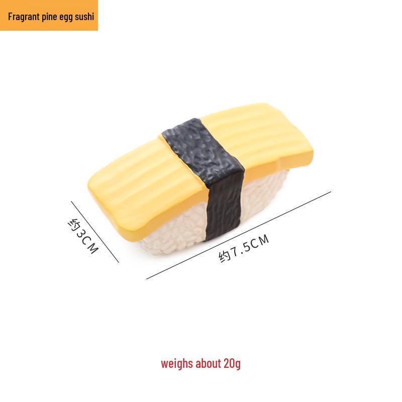 Salmon Sushi-Shaped Squeaky Latex Dog Chew Toy