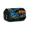 Dinosaur Print Double Layered Flip Pen Case for Boy and Girls Best Gifts 3D Cartoon School Supplies Pencil Bags for Children