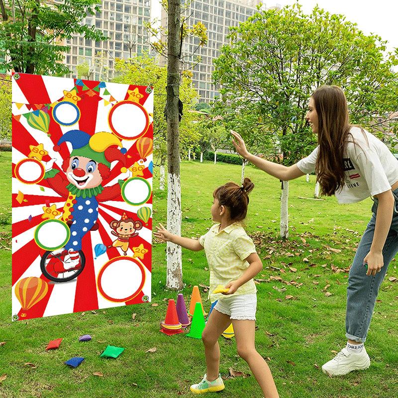 Halloween Joker Game Sandbag Flag Throwing Banner Sandbag Game Flag Hanging Support