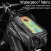Waterproof Bicycle Bag Large Capacity Zipper Closure Touch Control Design Phone Container Universal Easy To Install Cycling Organizer Bag