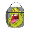 Ghostbusters Movie Slimer Artwork Printed Insulated Lunch Bag for Women Kids Portable Food Boxes Thermal Lunch Box Tote