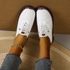Herbst neue Rindersehne weiche Sohle Mutter Schuhe Damen große Größe handgenäht Schnürung Außenbekleidung Freizeit
