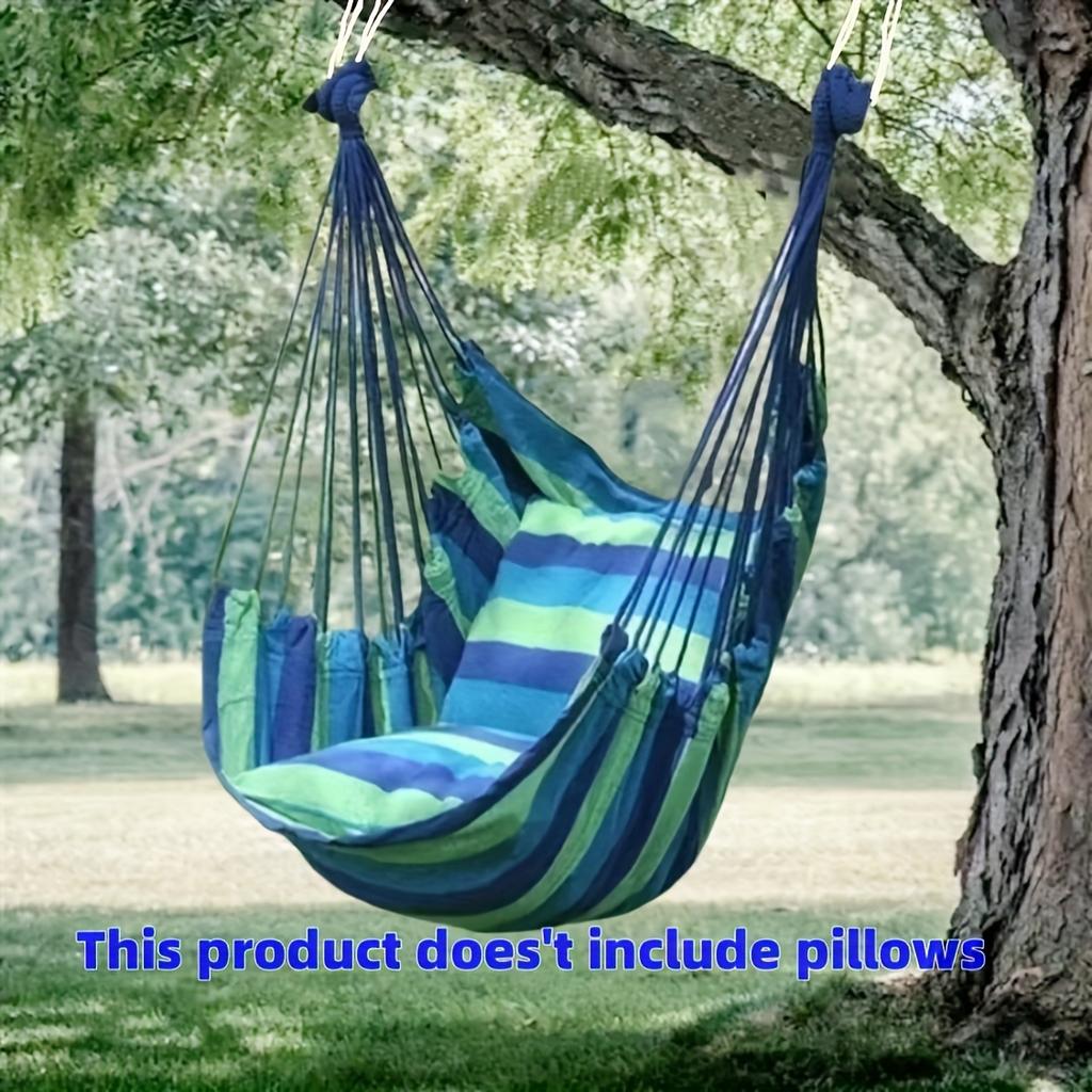 Portable Outdoor Hammock, Swing Chair, With, Swing Hanging Chair, Sturdy Cotton Cloth Hanging Chair, Comfortable