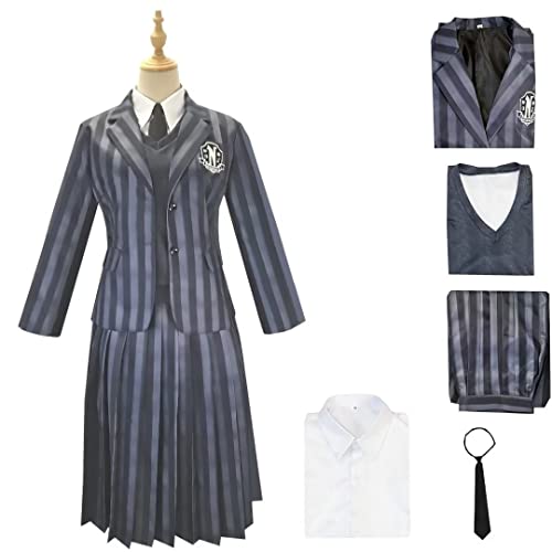 Midoriya Adult School Uniform Cosplay Costume, Complete Set, Premium Quality, Halloween Costume for School Festivals and Cosplay, Includes Vest (Type