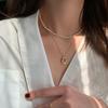 Niche Design Japanese And Korean Gold-Plated Color Ins  Simple Oval Donut Collarbone Chain Women'S Necklace Quality