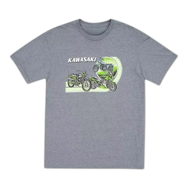 The bestselling Kawasaki Heritage KX 450 printed Tshirt of 2025 loose and casual roundneck cotton shortsleeved S
