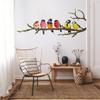1 Pcs Bird Wall Stickers Colorful Branch Pattern Self-Adhesive & Removable Home Decor For Bedroom