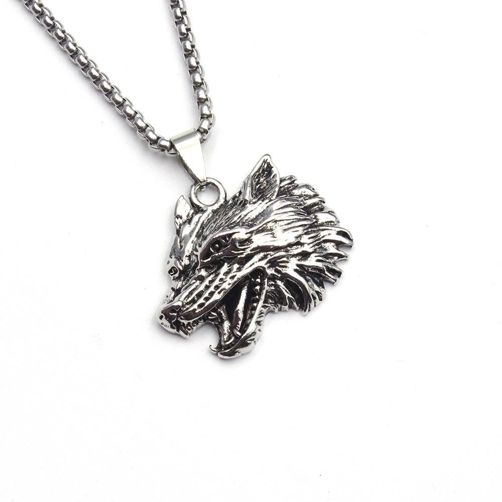 

Кулон Ожерелье Хип-Хоп Титановая Сталь Мужские Украшения Ретро Голова Волка Мужская Модная Мода Доминирующая Голова Прямая Критика Скандинавский Стиль Танца