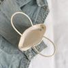 Simple Women Nylon Small Top Handle Shoulder Bag Versatile Solid Color Casual Bucket Shopper Handbag