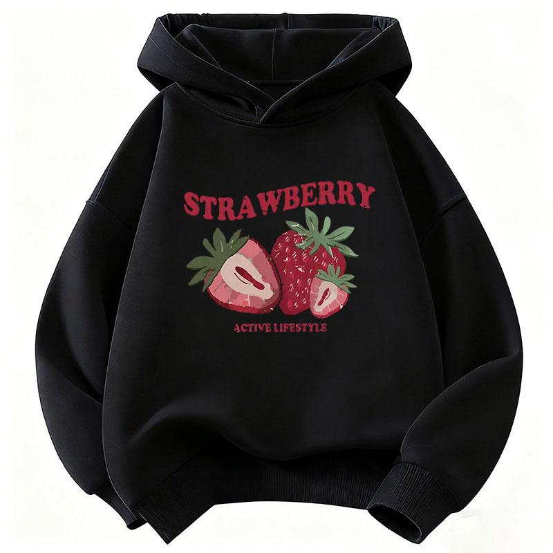 Sudadera con capucha divertida de fresa Y2k años 90 Niños Sudadera con capucha infantil para niños y niñas Otoño Primavera Sudaderas con capucha casuales